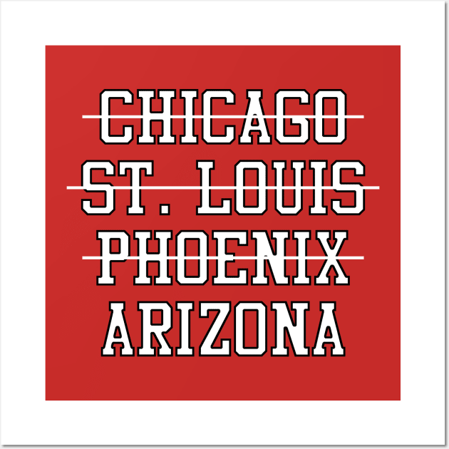 Chicago St. Louis Phoenix Arizona Football Wall Art by GloopTrekker